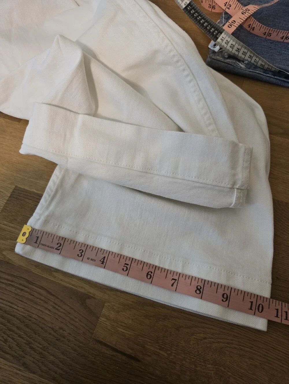 Anthropologie Maeve The Colette Full Length Wide-Leg Jeans White Size 26 Denim
